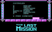 Last Mission, The for IBM PC/Compatibles - The main menu.