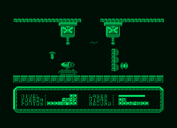 Last Mission, The Amstrad PCW Screenshot: Looks like I have to go up from here...