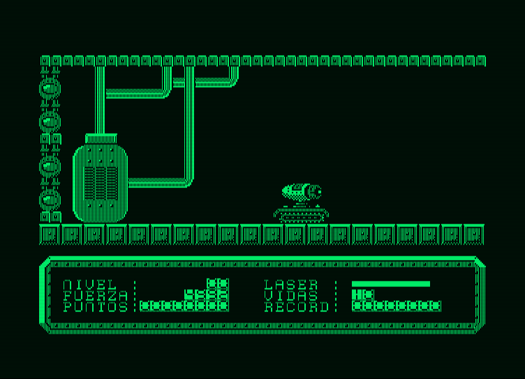 Last Mission, The Amstrad PCW Screenshot: Game start.