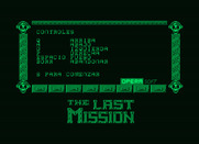 Last Mission, The for Amstrad PCW - Main menu.