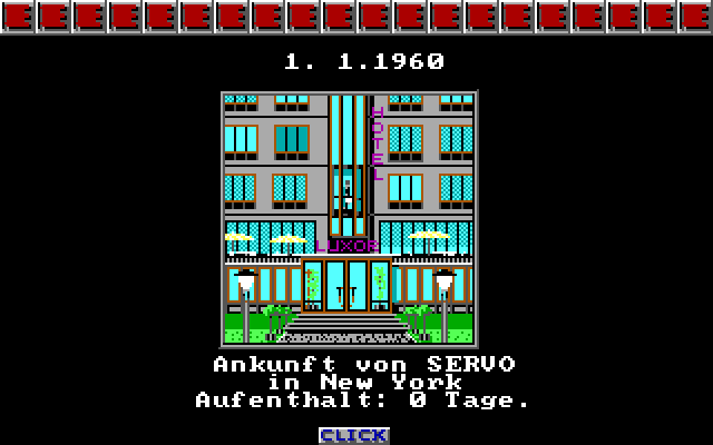 Yuppi's Revenge IBM PC/Compatibles Screenshot: Arriving in New York...