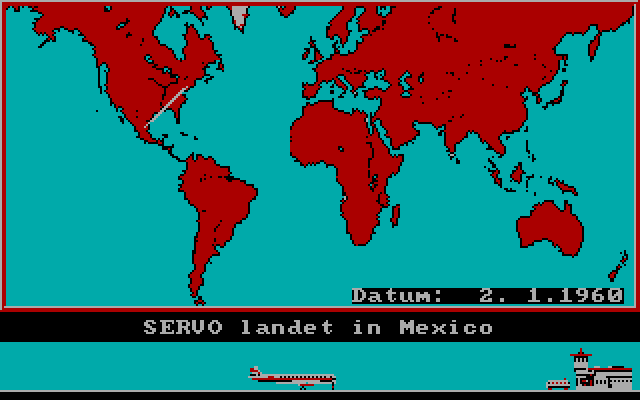 Yuppi's Revenge IBM PC/Compatibles Screenshot: World map.