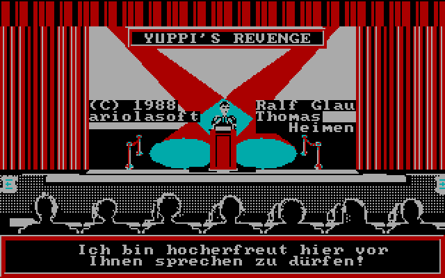 Yuppi's Revenge IBM PC/Compatibles Screenshot: Title screen.
