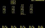 Blackjack for IBM PC/Compatibles - Gameplay; what action would you like to take?