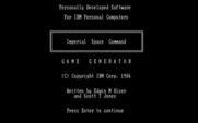 Imperial Space Command for IBM PC/Compatibles - Title screen.