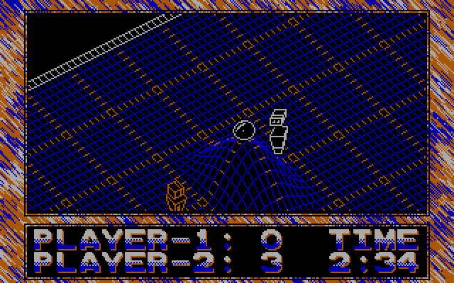 Vectorball IBM PC/Compatibles Screenshot: Gameplay; 2:34 remaining!