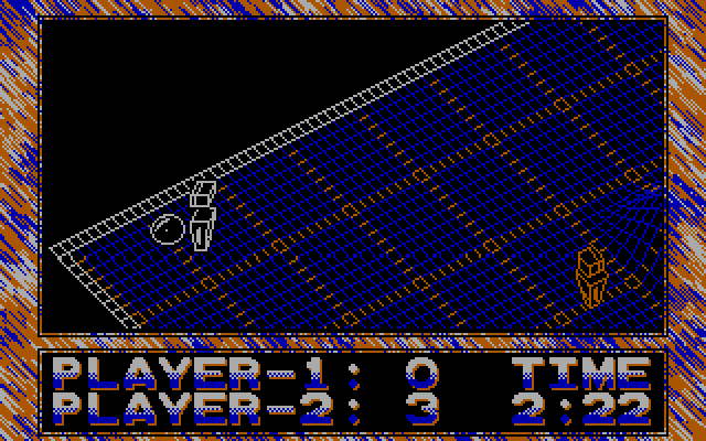 Vectorball IBM PC/Compatibles Screenshot: Chasing the ball...