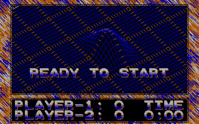Vectorball IBM PC/Compatibles Screenshot: Game start.