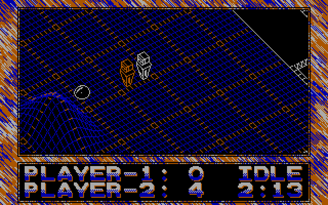 Vectorball IBM PC/Compatibles Screenshot: Game demo mode.