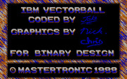 Vectorball for IBM PC/Compatibles - Game credits.