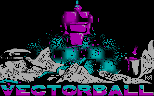 Vectorball IBM PC/Compatibles Screenshot: Title screen.