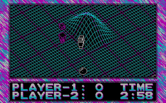 Vectorball IBM PC/Compatibles Screenshot: Game start.