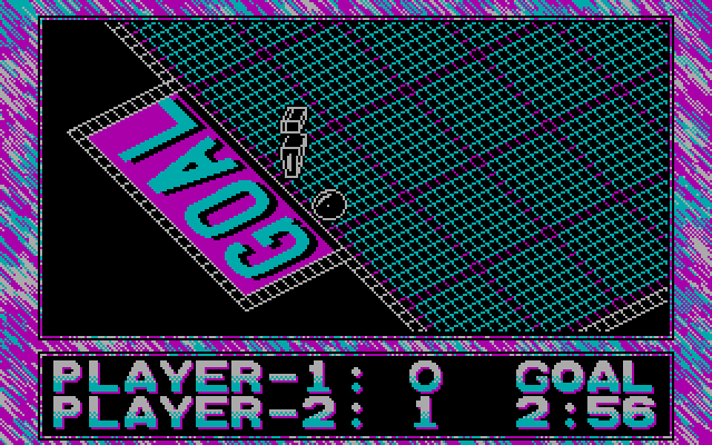 Vectorball IBM PC/Compatibles Screenshot: My opponent scored...