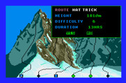 Final Assault for Apple IIgs - Game start; select which tracks you'll climb.