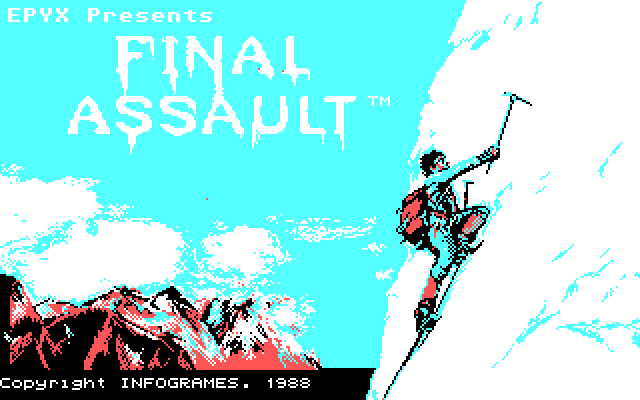 Final Assault IBM PC/Compatibles Screenshot: Title screen.