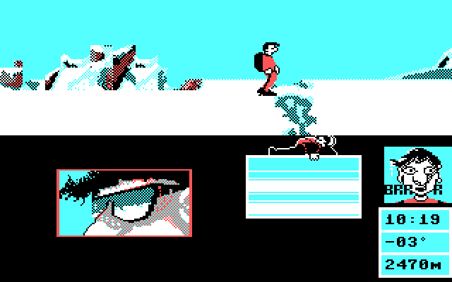 Final Assault IBM PC/Compatibles Screenshot: Heading towards the mountain...