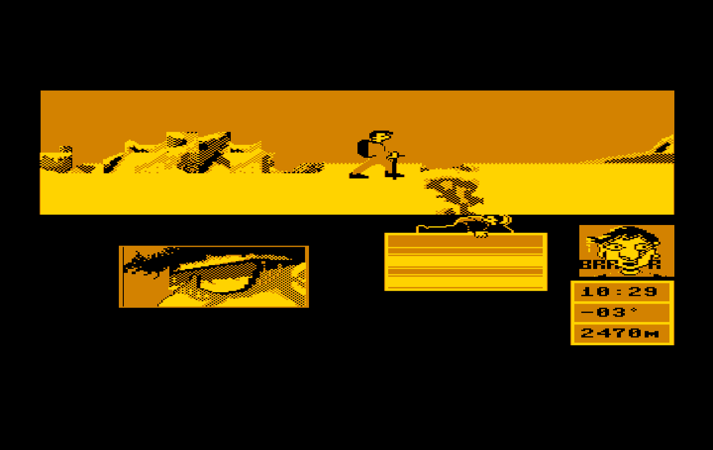 Final Assault IBM PC/Compatibles Screenshot: Heading towards the mountain...