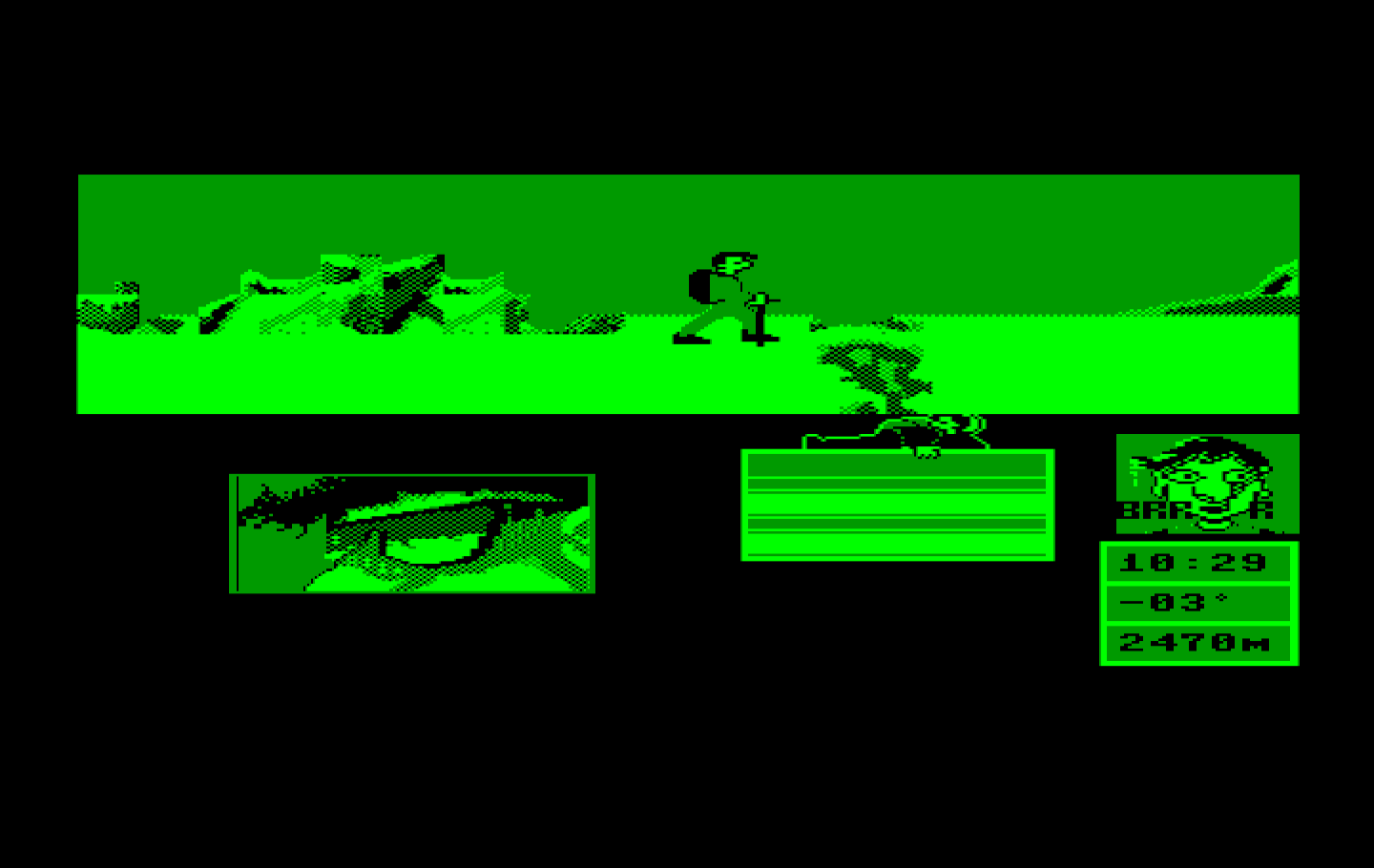 Final Assault IBM PC/Compatibles Screenshot: Heading towards the mountain...