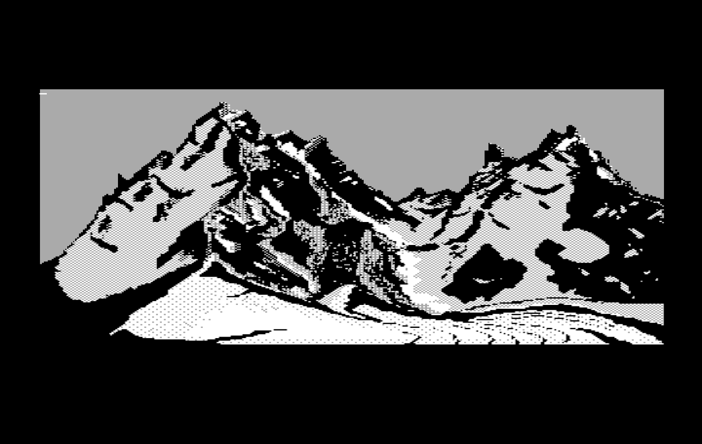Final Assault IBM PC/Compatibles Screenshot: The mountain you're about to climb.
