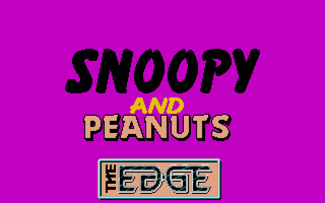 Snoopy: The Cool Computer Game Atari ST Screenshot: Title screen (the background color changes).