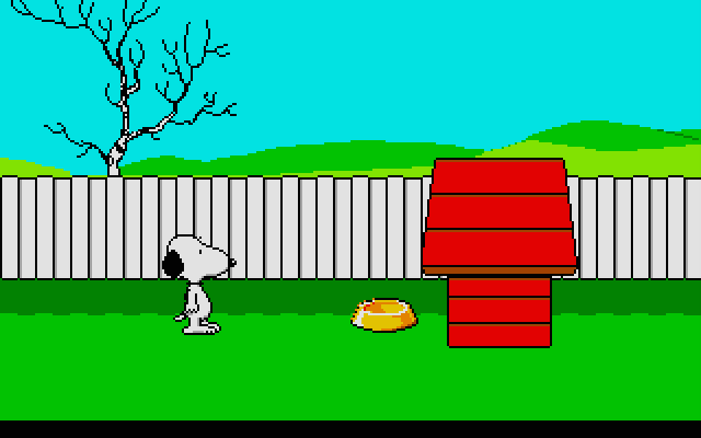 Snoopy: The Cool Computer Game Atari ST Screenshot: Game start.