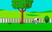 Snoopy: The Cool Computer Game for Atari ST - Any way to reach that apple?