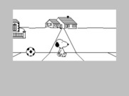 Snoopy: The Cool Computer Game for ZX Spectrum - There's a soccer ball here...