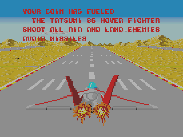Lock-On Arcade Screenshot: Game start.