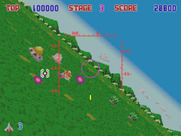 Lock-On for Arcade - Entering a lush forest zone.