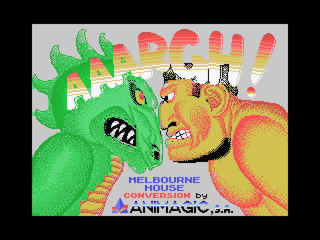 AAARGH! MSX Screenshot: Loading screen.