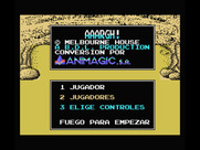 AAARGH! for MSX - The main menu.