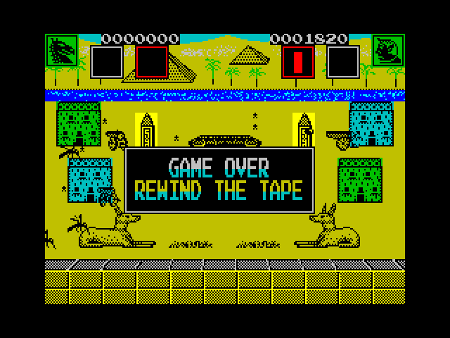 AAARGH! ZX Spectrum Screenshot: Game over.