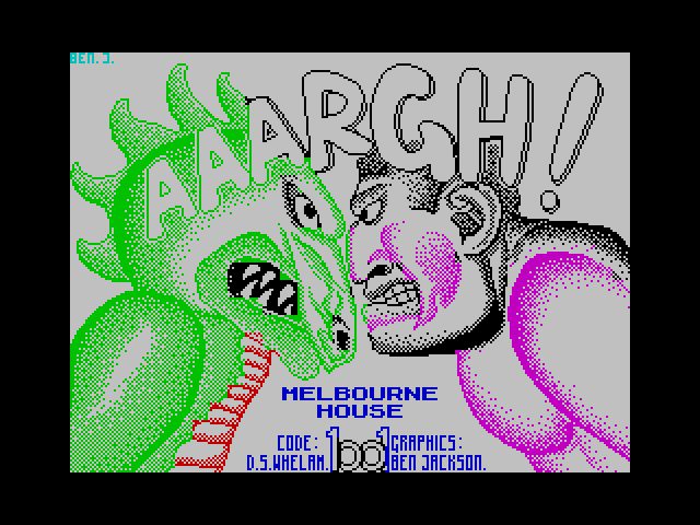 AAARGH! ZX Spectrum Screenshot: Loading screen.