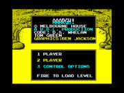AAARGH! for ZX Spectrum - The main menu.