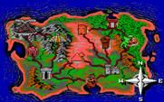 AAARGH! for IBM PC/Compatibles - World map; arriving at the next town.
