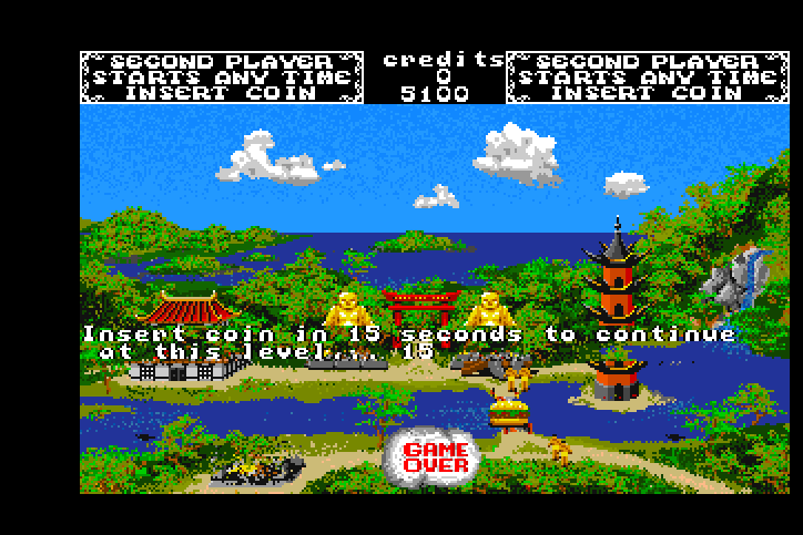 AAARGH! Arcade Screenshot: Game over.