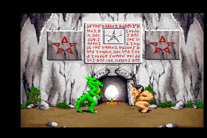 AAARGH! Arcade Screenshot: Level completed, now fighting over the egg...