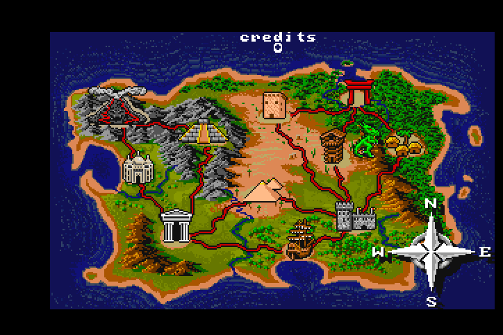 AAARGH! Arcade Screenshot: Here's the world map...
