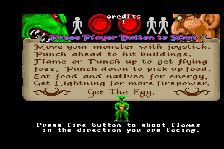 AAARGH! Arcade Screenshot: Press button to begin!
