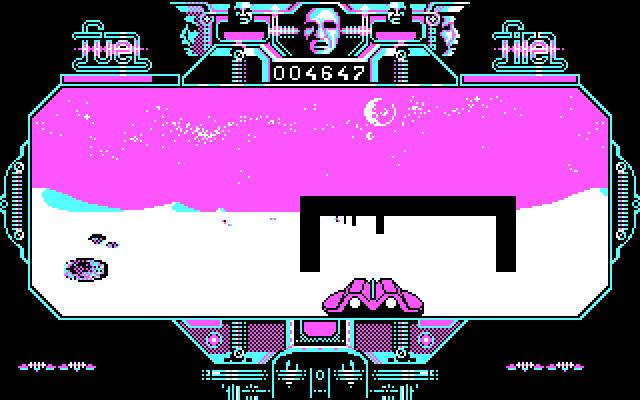 Mach 3 IBM PC/Compatibles Screenshot: Fly through these gates for bonus points.
