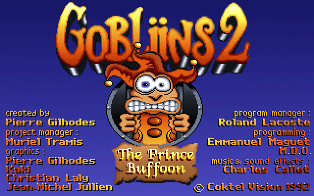 Gobliins 2: The Prince Buffoon IBM PC/Compatibles Screenshot: Title screen.