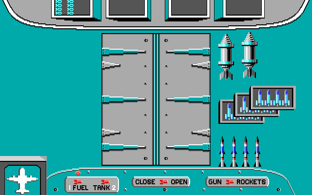 Ace of Aces IBM PC/Compatibles Screenshot: Bomber view.