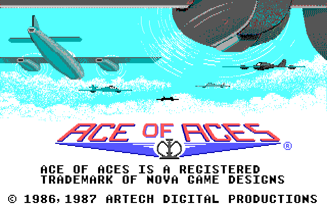 Ace of Aces IBM PC/Compatibles Screenshot: Title screen 2.