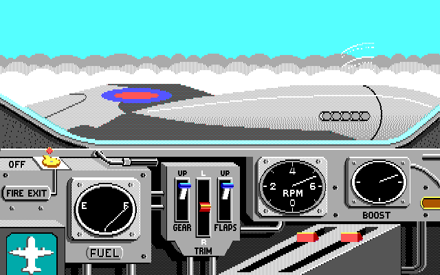 Ace of Aces IBM PC/Compatibles Screenshot: Side view.