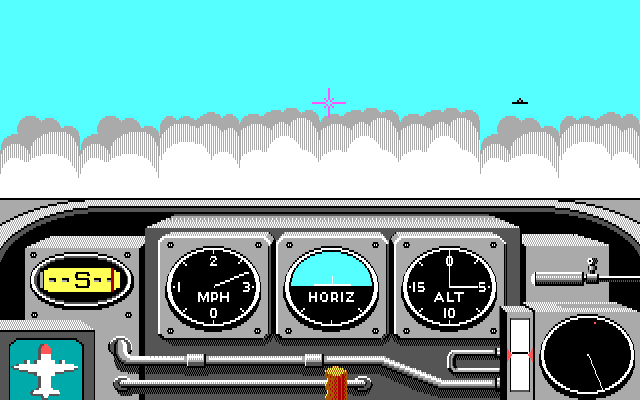 Ace of Aces IBM PC/Compatibles Screenshot: Beginning a mission.