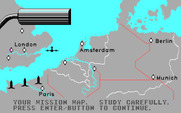 Ace of Aces for IBM PC/Compatibles - Mission map.