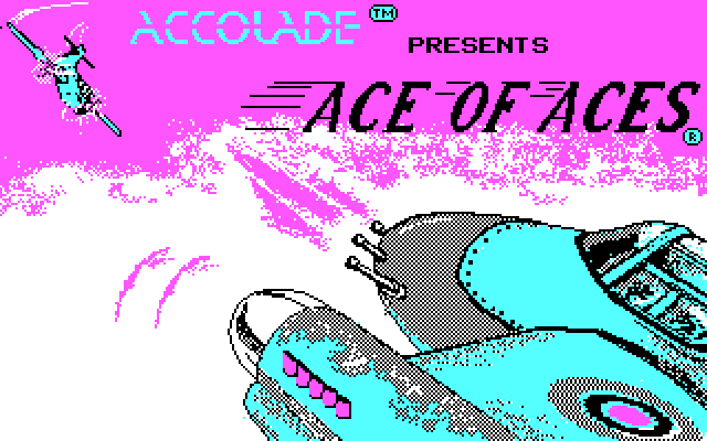 Ace of Aces IBM PC/Compatibles Screenshot: Title screen.