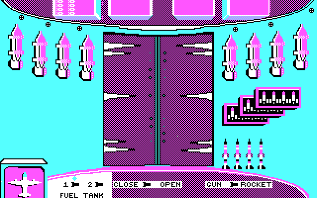 Ace of Aces IBM PC/Compatibles Screenshot: The bomber view.