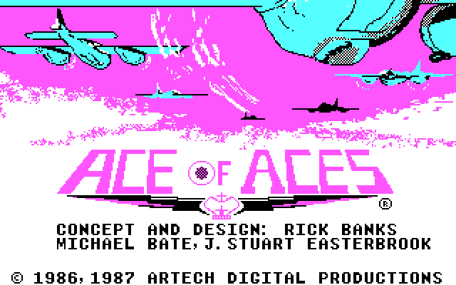 Ace of Aces IBM PC/Compatibles Screenshot: Title screen 2.