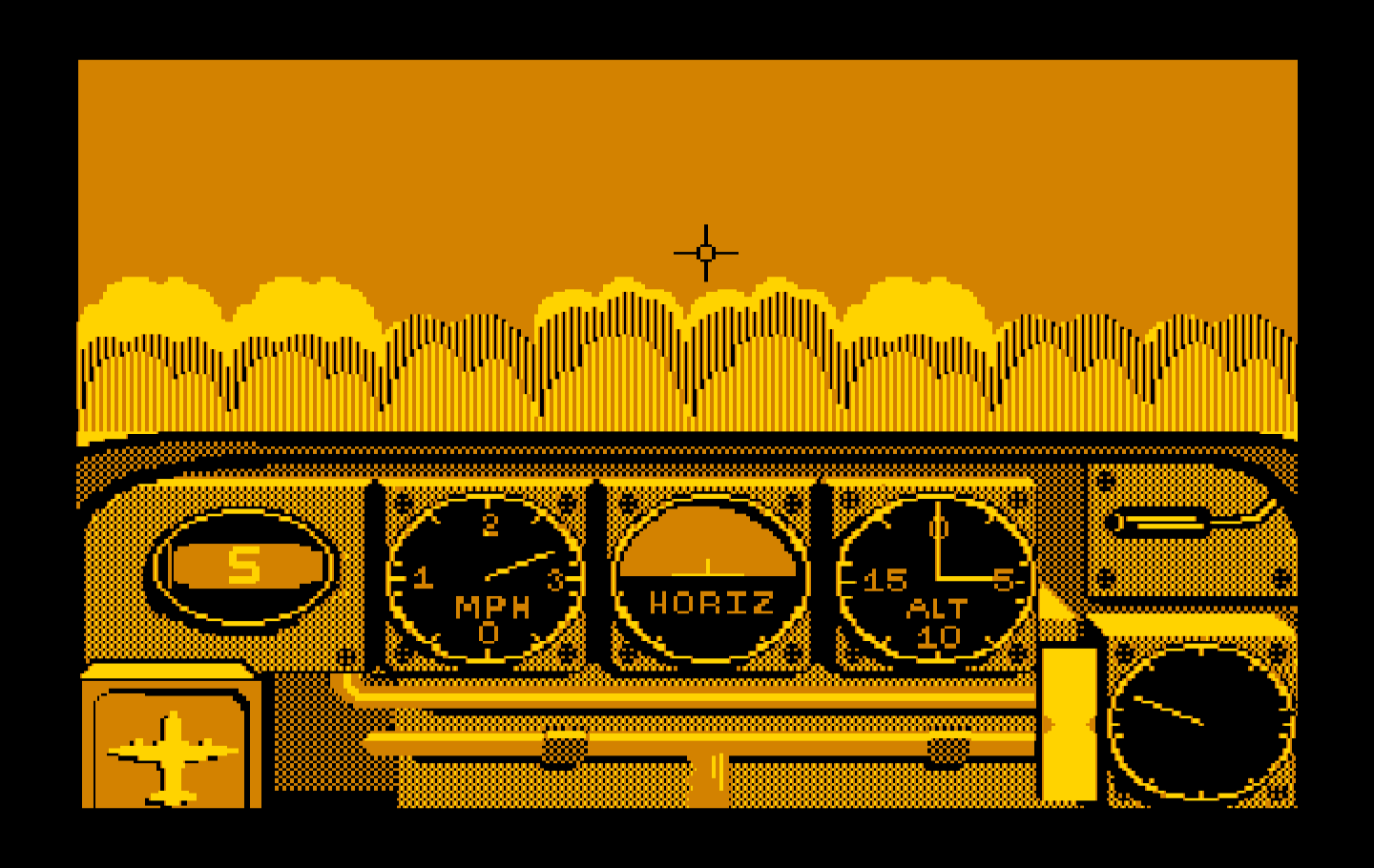 Ace of Aces IBM PC/Compatibles Screenshot: Game start.